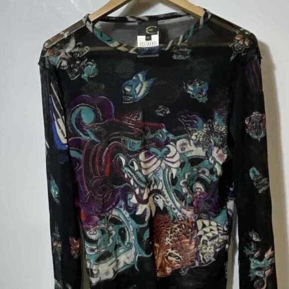 Just Cavalli Multicolor Printed Blouse – Long Sleeve, EUR 50 / US 14–16 - Picture 4 of 14